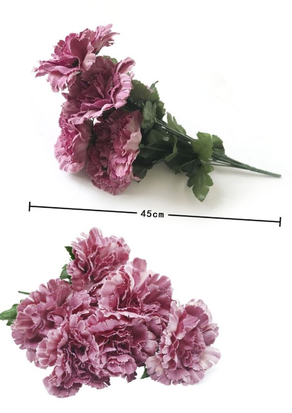 Ramo artificial de claveles 9 cabezas - Flores para ocasiones especiales