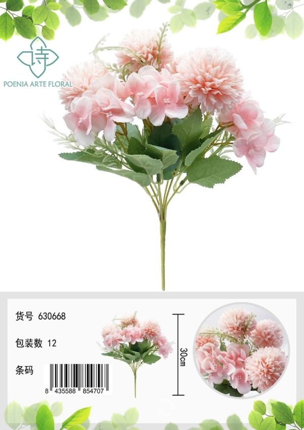 Ramo combinado de flores de bola - Ramo decorativo
