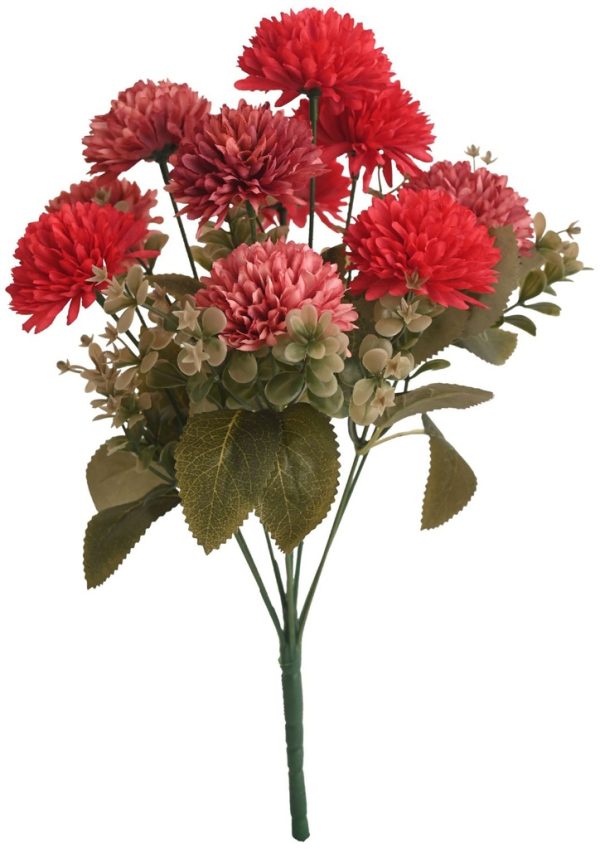 Ramo de 10 cabezas de flores de bola de 40 cm - Ramo decorativo - Imagen 2
