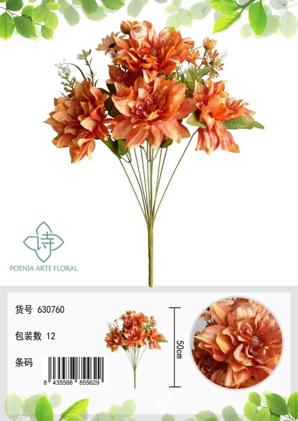 Ramo de 11 cabezas de florecitas grandes - Ramo decorativo