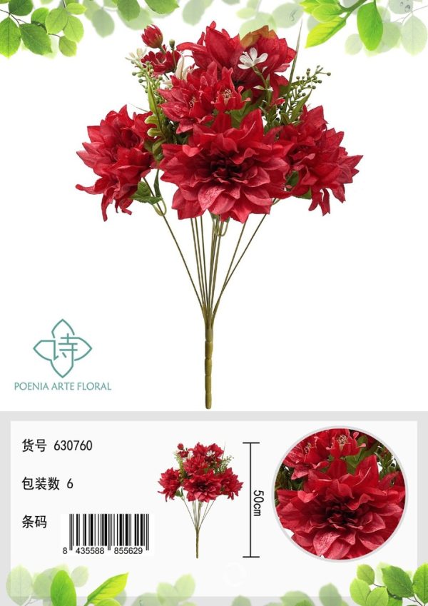 Ramo de 11 cabezas de florecitas grandes - Ramo decorativo - Imagen 2