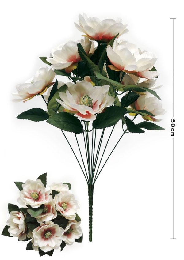 Ramo de 11 cabezas de magnolias clásicas - Ramo decorativo - Imagen 2