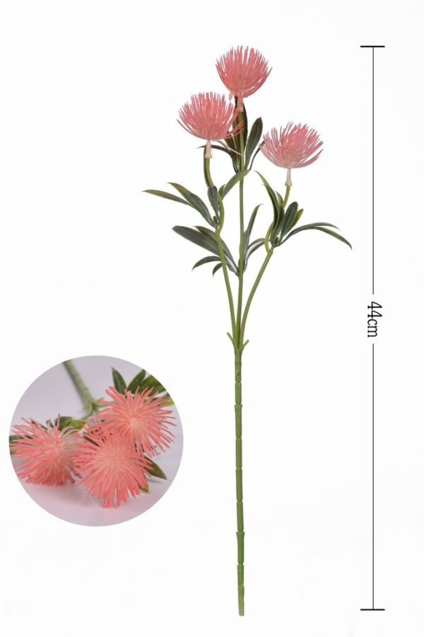 Ramo de 3 cabezas de plástico - Decoración floral - Imagen 5