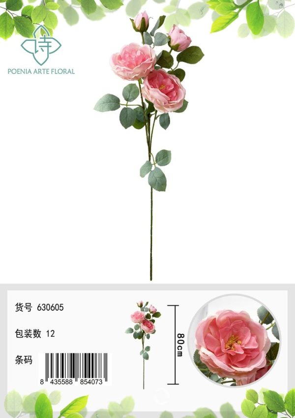 Ramo de 4 rosas irlandesas de 70 cm - Bouquet de flores - Imagen 2