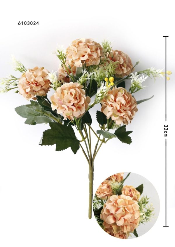 Ramo de bola de fortuna de 6 cabezas - Ramo decorativo