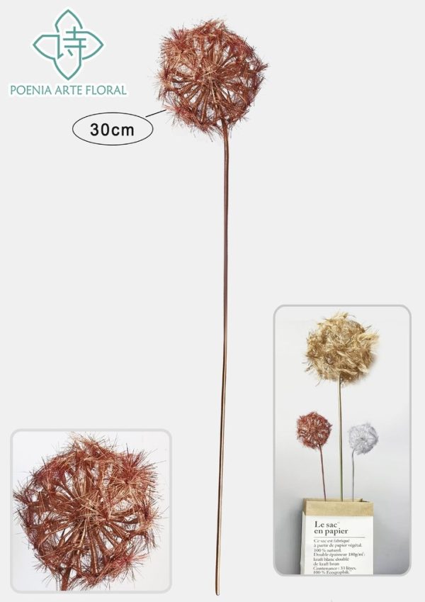 Ramo de diente de león de 63 piezas en color bronce - Decoración floral