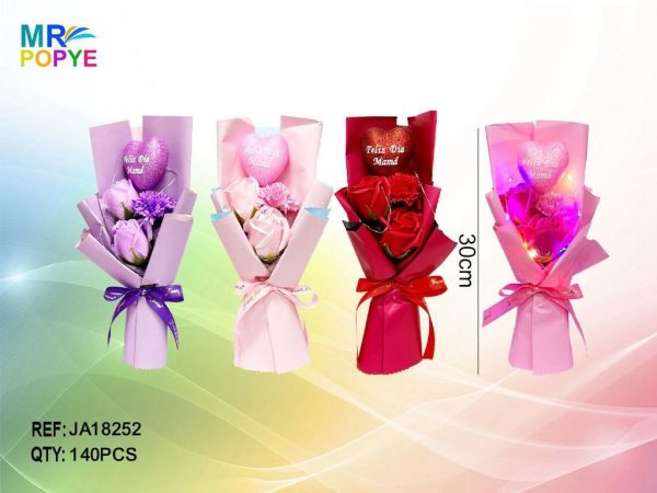 Ramo de flores artesanales con luz - Regalos para el día de la madre