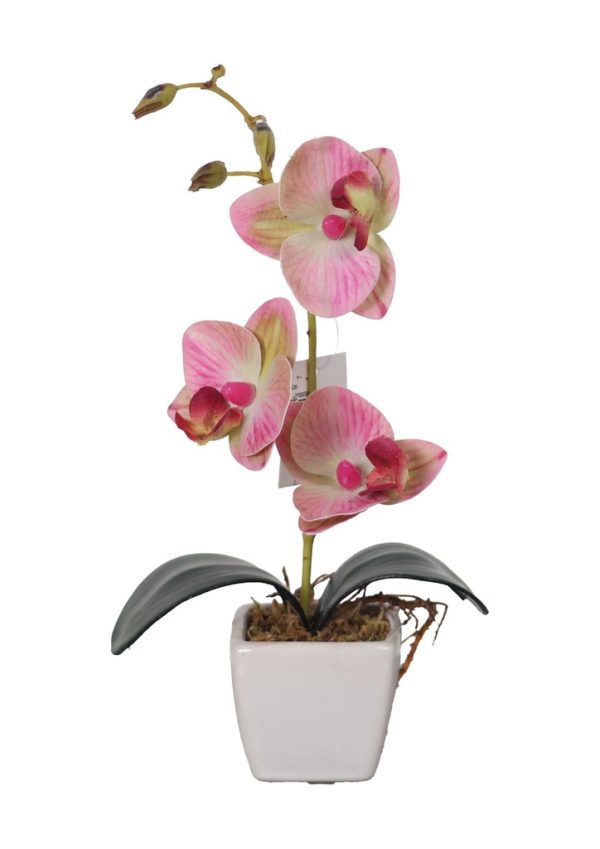 Ramo de flores artificiales - Bonsái de orquídea pequeña - Imagen 2