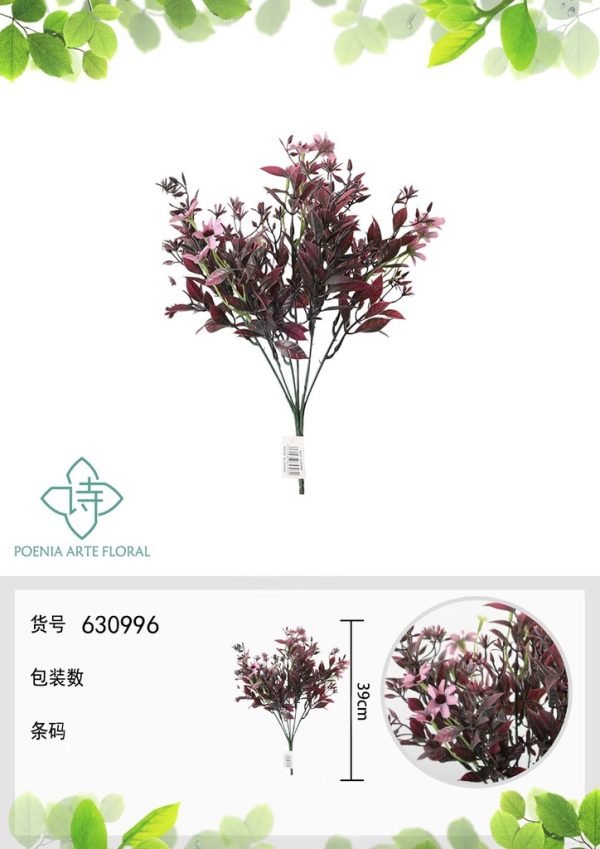 Ramo de flores artificiales - Bouquet de pasto teñido retro 39 cm - Imagen 2