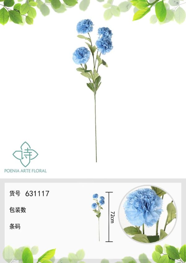 Ramo de flores artificiales - Clavel de 4 cabezas 72 cm