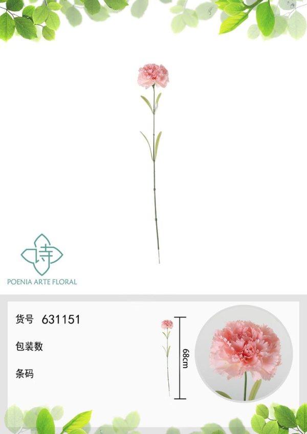 Ramo de flores artificiales - Clavel único 68 cm