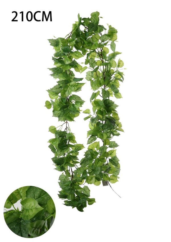 Ramo de flores artificiales - Hiedra gruesa y densa en 210 cm