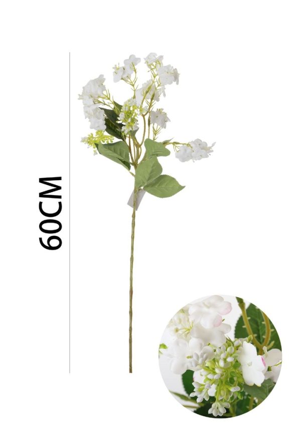 Ramo de flores artificiales - Hortensia de 1 cabeza en 60 cm - Imagen 2