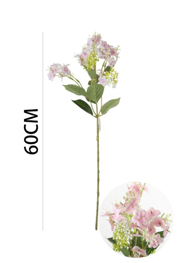 Ramo de flores artificiales - Hortensia de 1 cabeza en 60 cm - Imagen 3