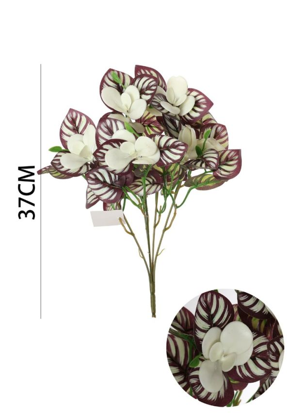 Ramo de flores artificiales - Ramo de hojas de goma en 37 cm