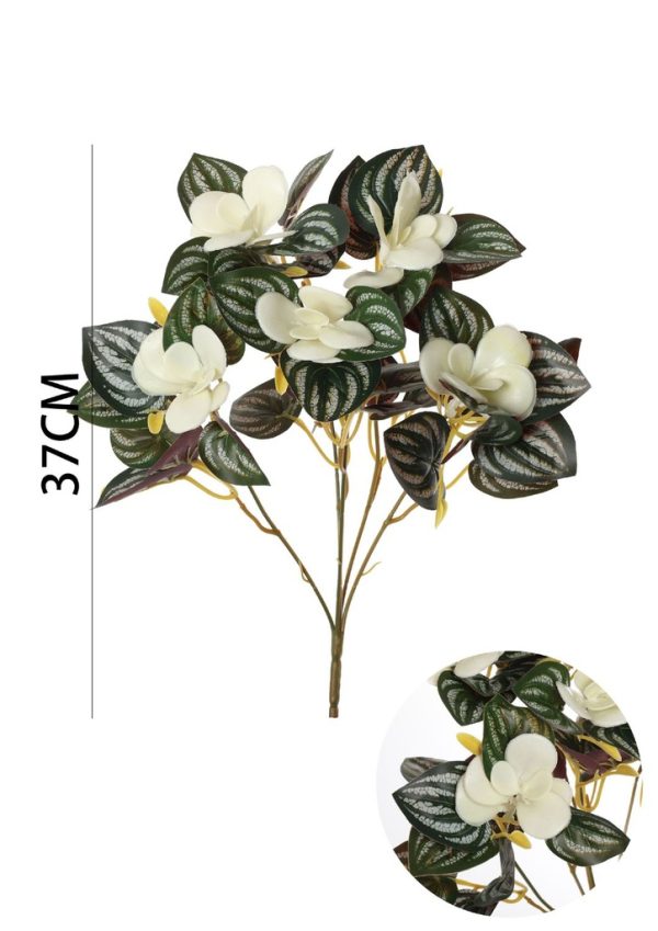 Ramo de flores artificiales - Ramo de hojas de goma en 37 cm - Imagen 2