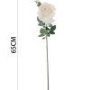 Ramo de flores artificiales - Rosa de borde grande en 65 cm