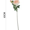 Ramo de flores artificiales - Rosa de borde grande en 65 cm - Imagen 3