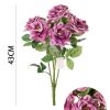 Ramo de flores artificiales - Rosa pequeña con hojas en 43 cm
