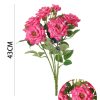 Ramo de flores artificiales - Rosa pequeña con hojas en 43 cm - Imagen 3
