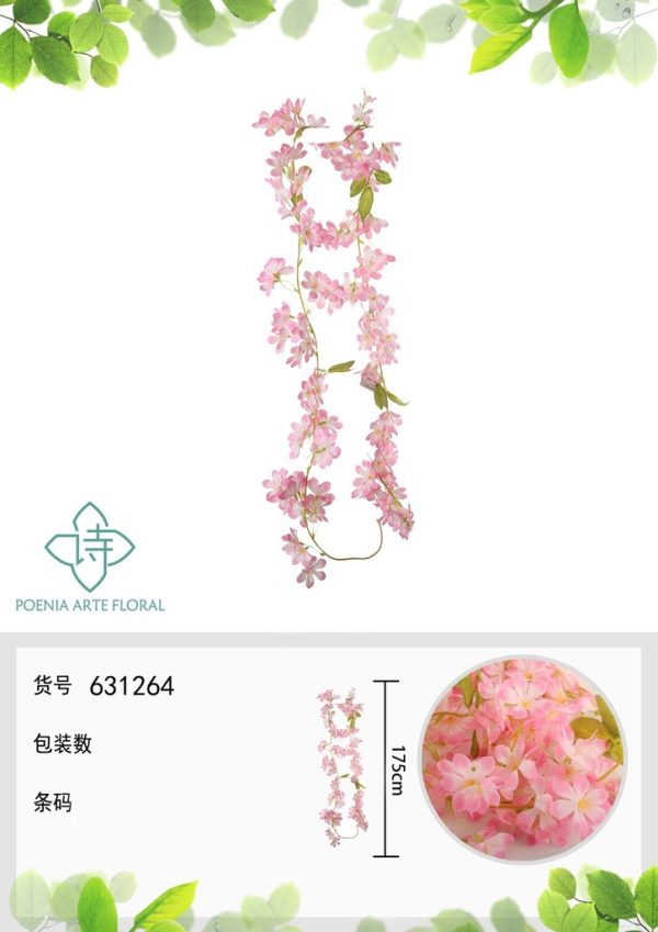 Ramo de flores artificiales - Vínculo de flores en 175 cm