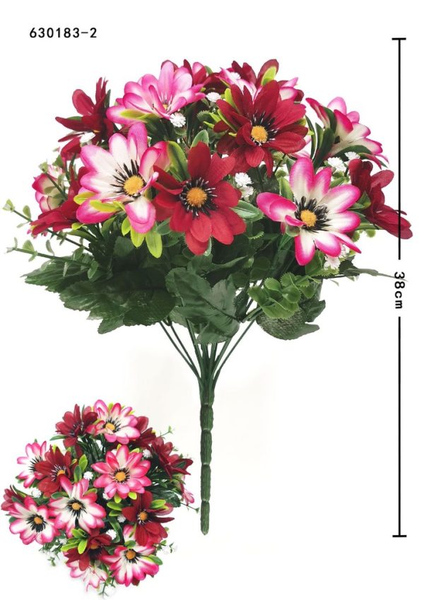 Ramo de flores artificiales 16 cabezas - Decoración artificial
