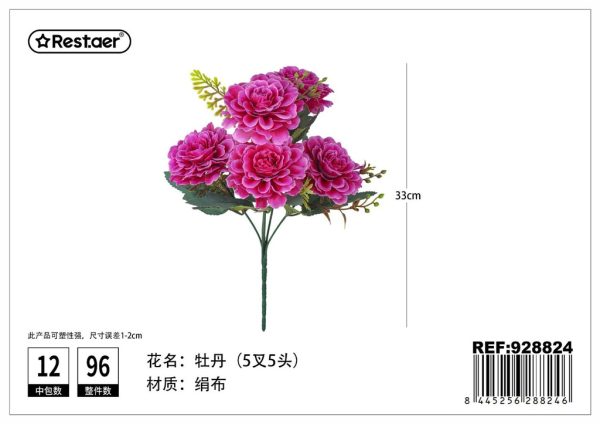 Ramo de flores artificiales 32 cm - Flores sintéticas - Imagen 5