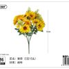 Ramo de flores artificiales 32 cm - Flores sintéticas - Imagen 8