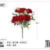 Ramo de flores artificiales 37 cm - Flores sintéticas - Imagen 3