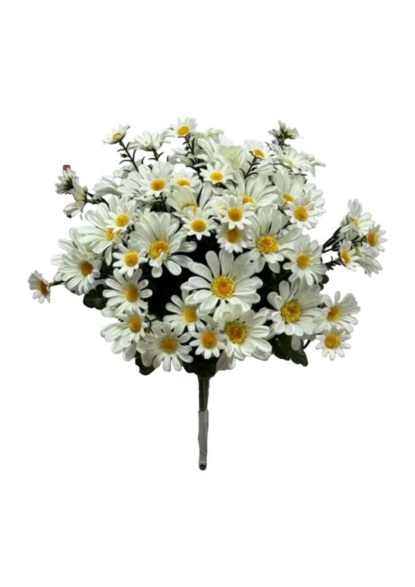 Ramo de flores artificiales cremosas para decoración funeraria