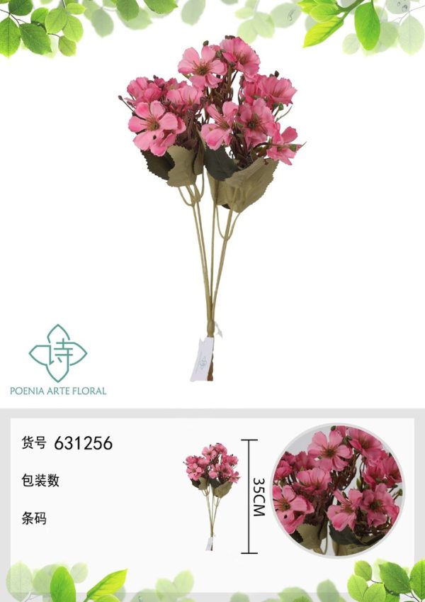 Ramo de flores artificiales de dahlia nueva de 35 cm - Decoración floral - Imagen 2