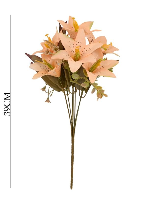 Ramo de flores artificiales de otoño 7 cabezas para decoración