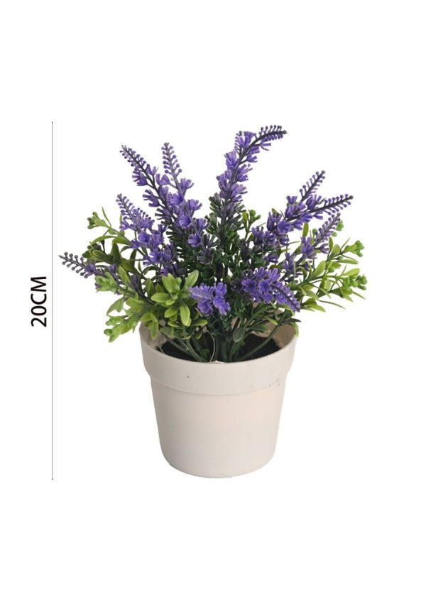 Ramo de flores artificiales lavanda 20cm - Decoración floral - Imagen 2