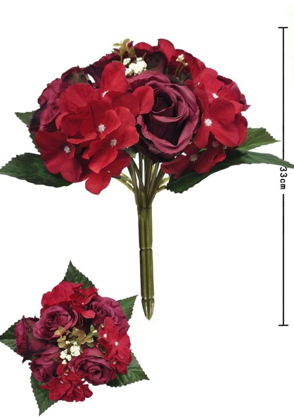 Ramo de flores artificiales rojas - Decoración floral
