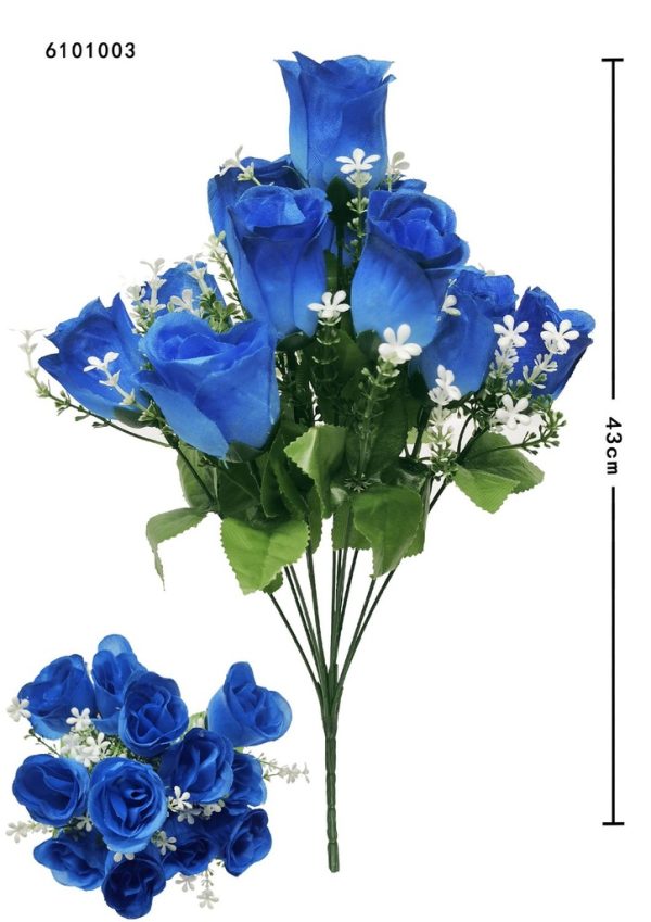 Ramo de flores artificiales rosas para decoración