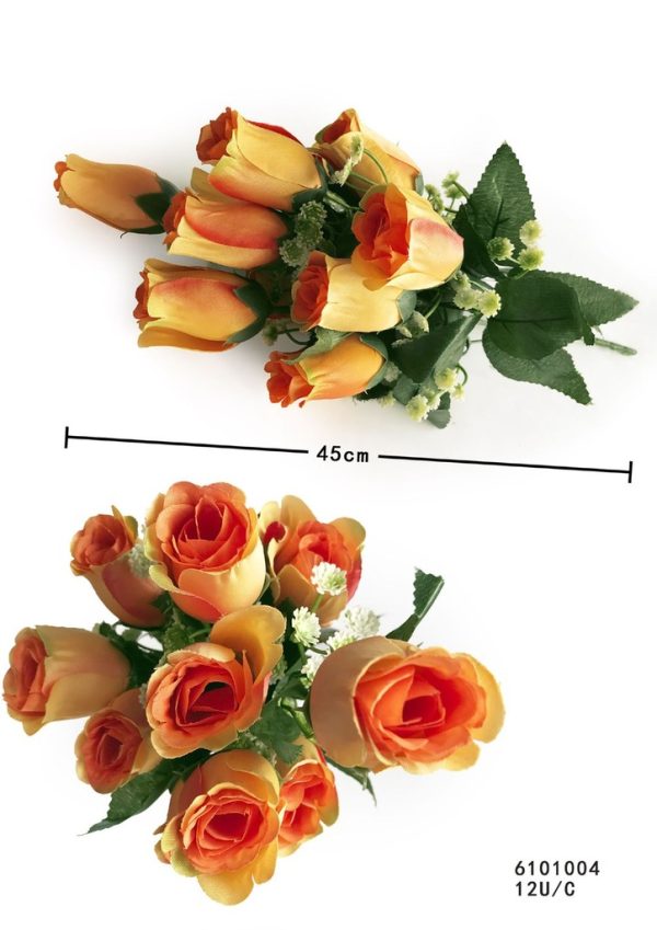 Ramo de flores de seda - 6101004 Naranja (843588800407)