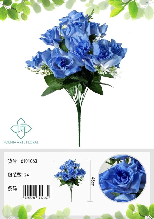 Ramo de flores de seda - 6101063 Azul (8435588805884)