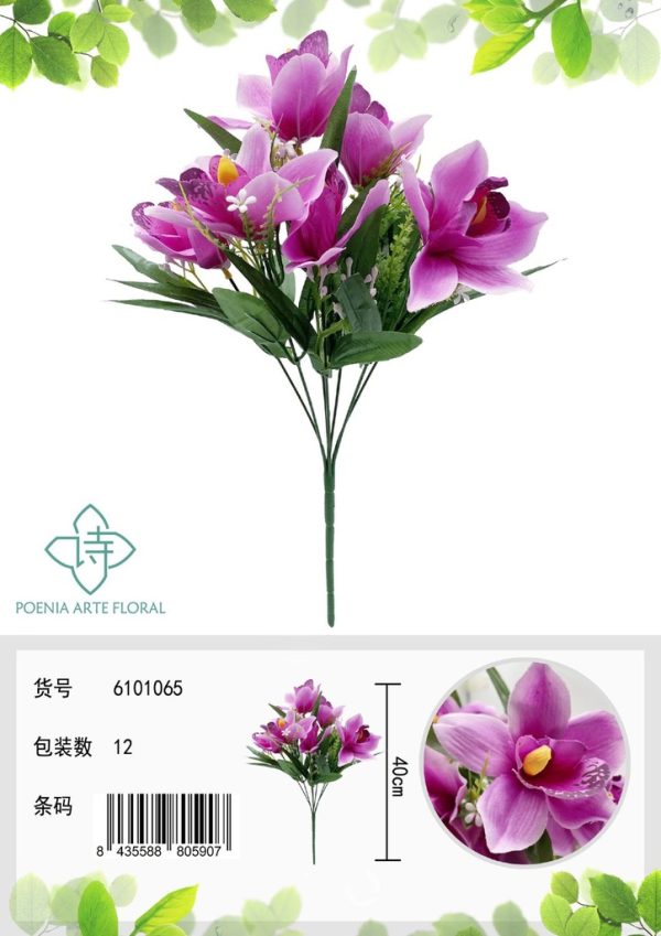 Ramo de flores de seda - 6101065 Púrpura (8435588805907)