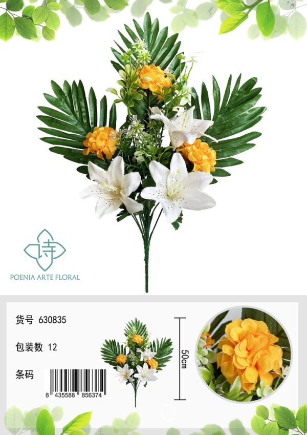 Ramo de flores de seda - 630835 Amarillo (8435588806374)