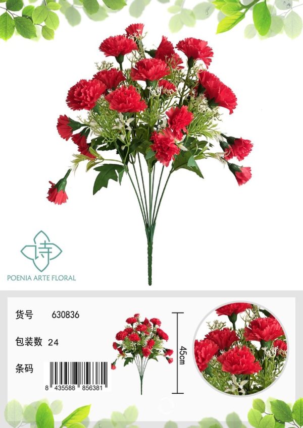 Ramo de flores de seda - 630836 Rojo (8435588806381)