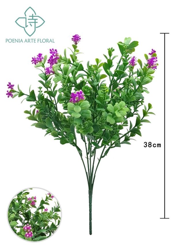 Ramo de hierbas de agua con pequeñas flores - Ramo decorativo - Serie de hierbas de agua