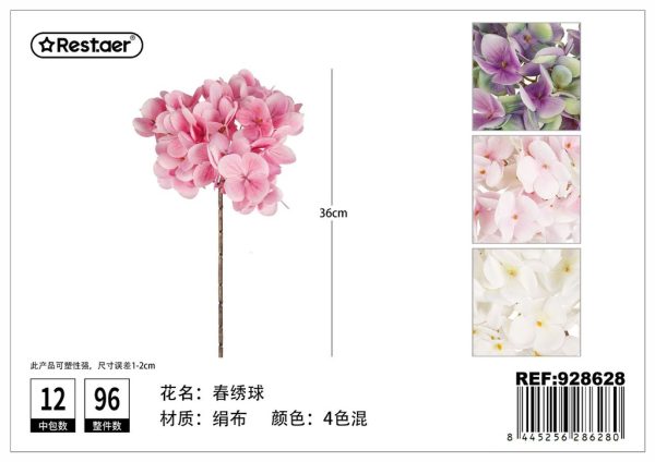 Ramo de hortensias artificiales de 36 cm - Flores artificiales