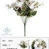 Ramo de magnolia artificial de 10 cabezas - Ramo decorativo
