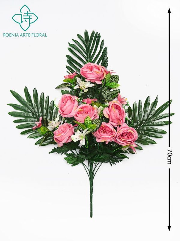 Ramo de peonías y orquídeas rosas (14 cabezas)