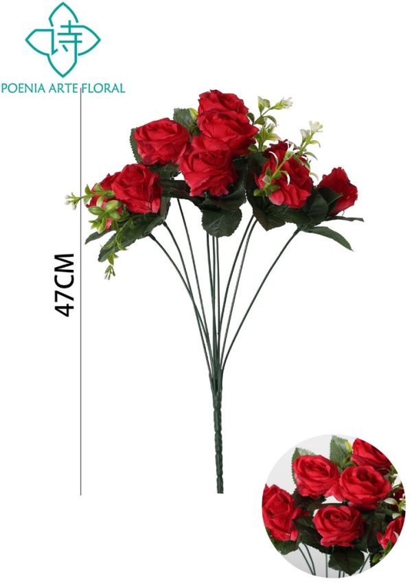 Ramo de perlas de flores F0683 de 9 cabezas - Ramos y flores - Imagen 2