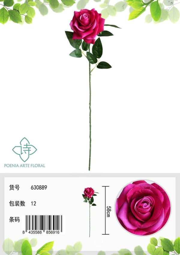 Ramo de rosa con tallo fino - Decoración floral