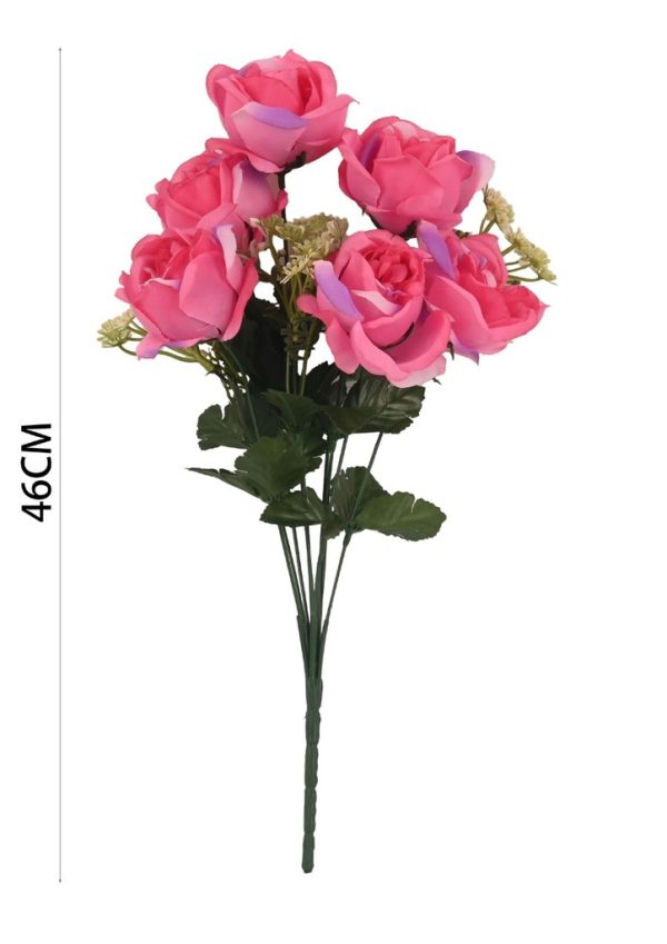 Ramo de rosas con flores y hierbas (6 flores, 3 hierbas) - Imagen 2