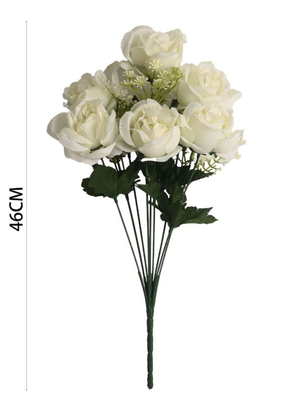 Ramo de rosas con flores y hierbas (6 flores, 3 hierbas) - Imagen 3