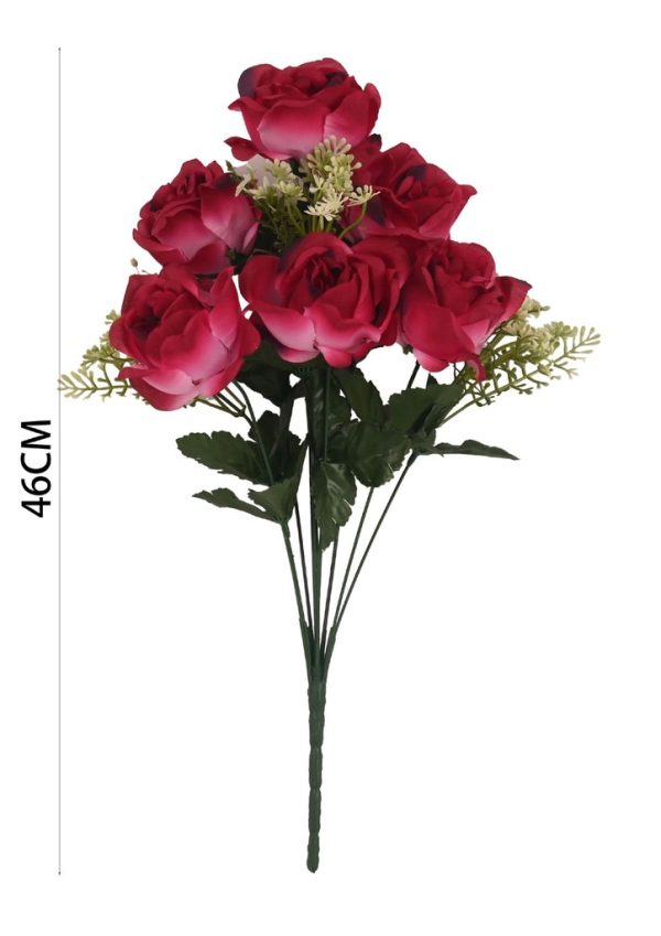 Ramo de rosas con flores y hierbas (6 flores, 3 hierbas) - Imagen 4