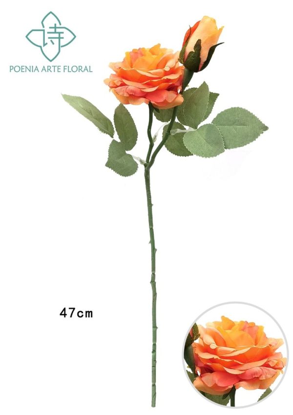 Ramo de rosas de aceite nuevos en color naranja - Decoración floral